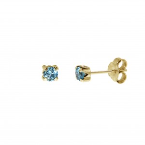 Gold earrings 10kt, 03-3BO